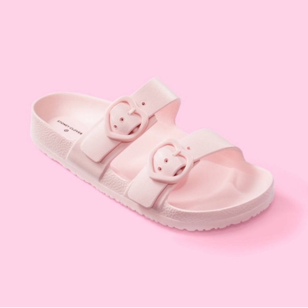 🆕 NWT Stoney Clover Lane x Target Pink Slide Sandals Size 10